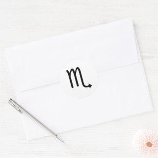 Scorpio Symbol Zodiac Classic Round Sticker