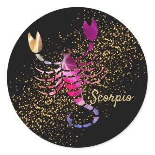 Scorpio - Zodiac Sign Classic Round Sticker