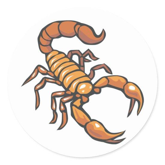 Scorpion Classic Round Sticker