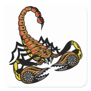 scorpion square sticker