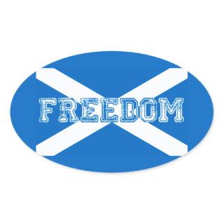 Scotland Freedom Oval Sticker