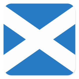 Scotland's Saltire,Scottish Flag (Official Color) Square Sticker