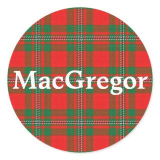 Scottish Clan MacGregor Gregor Tartan Plaid Classic Round Sticker