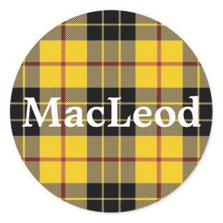 Scottish Clan MacLeod of Lewis Tartan Plaid Classic Round Sticker
