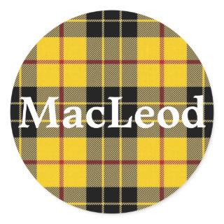 Scottish Clan MacLeod of Lewis Tartan Plaid Classic Round Sticker