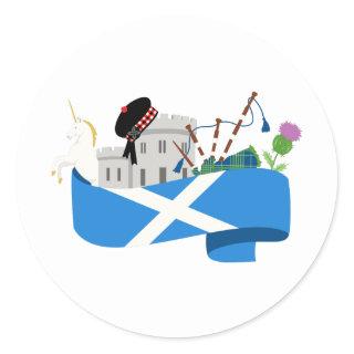 Scottish Classic Round Sticker