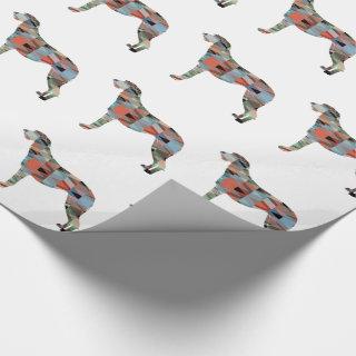 Scottish Deerhound Geometric Pattern Silhouette