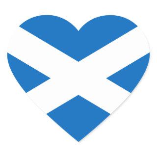 Scottish Flag Heart Sticker