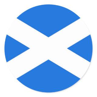 Scottish Flag stkcn Classic Round Sticker