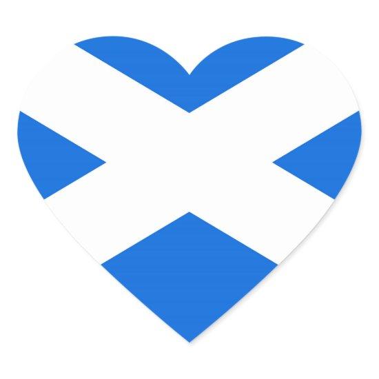 Scottish Flag stkcnt Heart Sticker