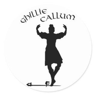 Scottish Highland Dancer Ghillie Callum Classic Round Sticker