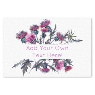 Scottish Highland Thistle Personalize Frame Tissue Paper