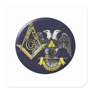 Scottish Rite Mason Square Sticker