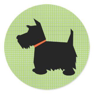 Scottish Terrier dog black silhouette dog stickers