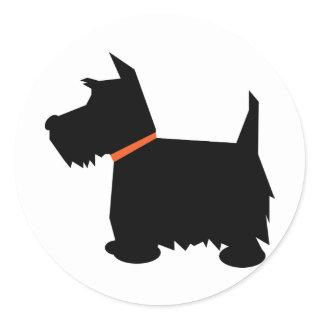 Scottish Terrier dog black silhouette sticker