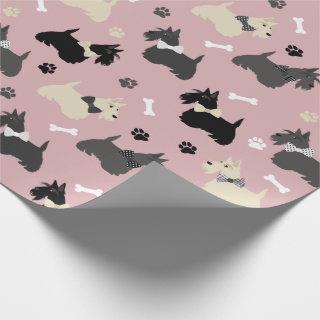 Scottish Terrier Paws and Bones Pink