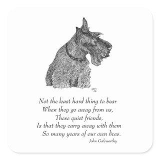 Scottish Terrier Rainbow Bridge Square Sticker