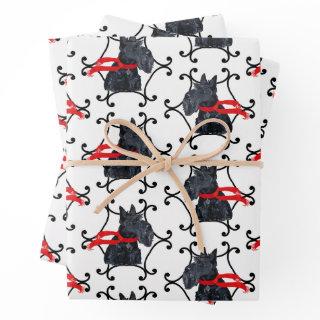Scottish Terrier With Red Scarf  Sheets