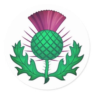 Scottish Thistle Classic Round Sticker