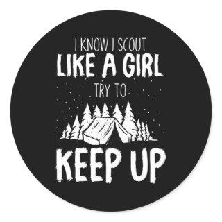 Scout Nature Uniform Wilderness Scouting Classic Round Sticker