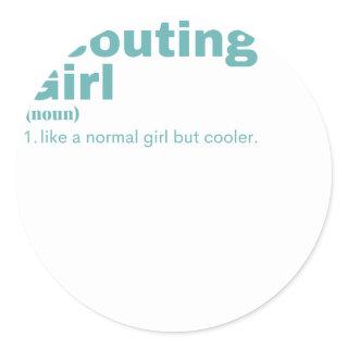 Scouting Girl - Scouting Classic Round Sticker