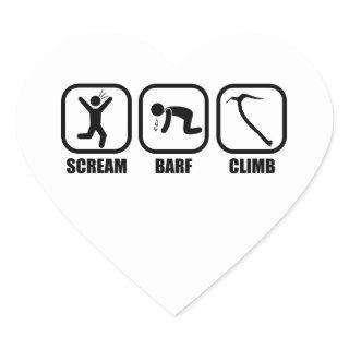 Scream Barf Climb Heart Sticker