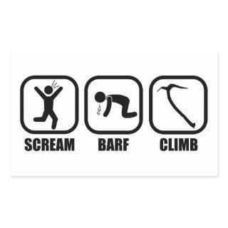 Scream Barf Climb Rectangular Sticker