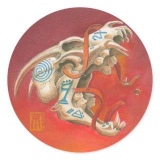 Screaming Skull Classic Round Sticker