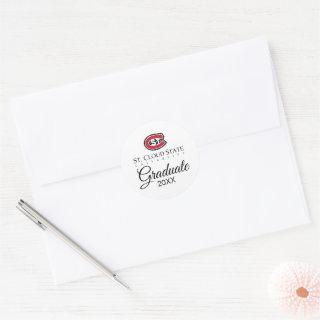 SCSU Athletic C-Logo | Classic Serif Text Classic Round Sticker