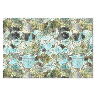 Sea Glass Mosaic Stained Glass Decoupage Tissue Paper