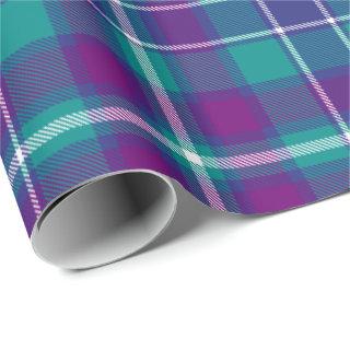 Sea Green, Purple and Blue Tartan