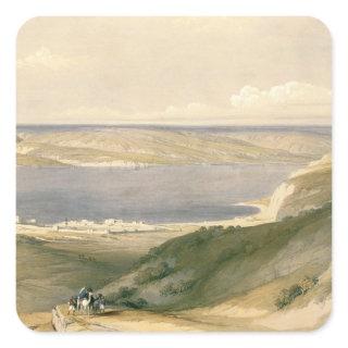 Sea of Galilee or Genezareth, looking towards Bash Square Sticker