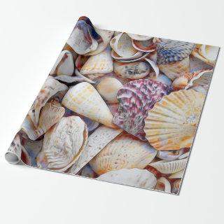 Sea Shells Ocean Beach Watercolor Decoupage