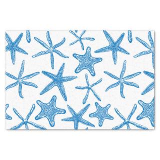 Sea stars in blue tissue paper