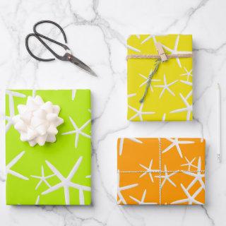 Sea Stars Pattern Lemon Lime Orange