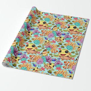 Sea Turtle Baby Happy and Cute Character Bumper St