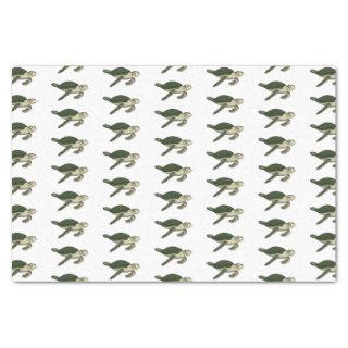 Sea turtle cartoon illustration tissue paper
