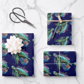 Sea turtle underwater watercolor Style  Sheets