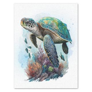 Sea Turtle Watercolor Tissue Paper