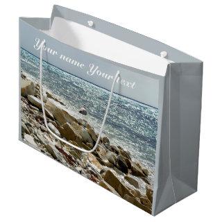 Seagull and sea large gift bag