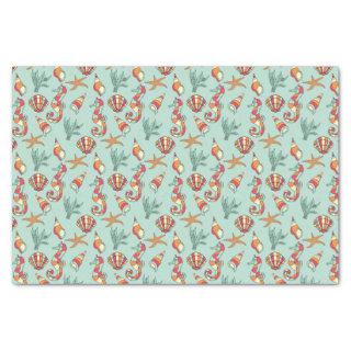 Seahorse and Seashell Pattern Tissue Paper