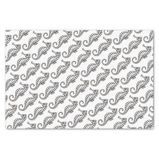 Seahorse Black Tissue Paper