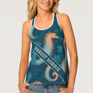 Seahorse Geometric Colorful Personalized Pattern Tank Top