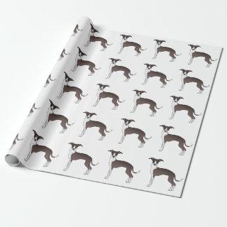 Seal And White Italian Greyhound Cute Dog Pattern