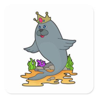 Seal as King with Crown