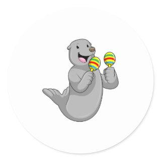 Seal as Musician with Maracas