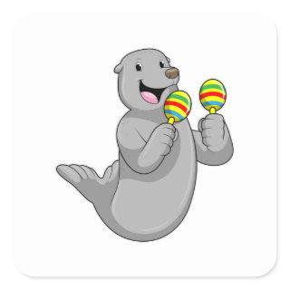 Seal as Musician with Maracas