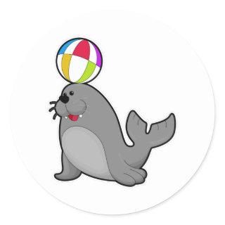 Seal at Water sports with Water polo