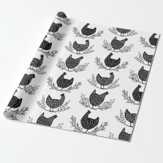 Seamless chicken pattern