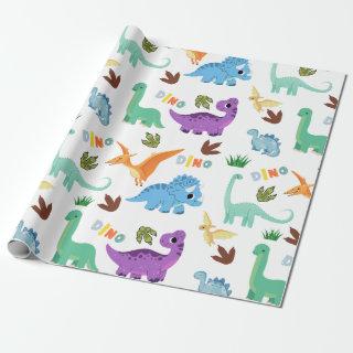 Seamless Dinosaur pattern birthday party